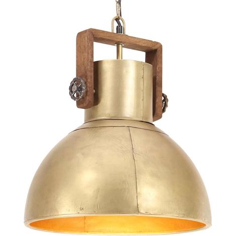 vidaXL Lámpara colgante industrial redonda 25 W latón 40 cm E27 (1/5)