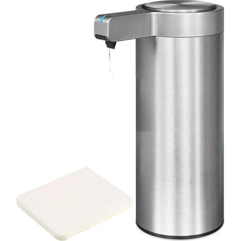 Dieser automatische Seifenspender aus Edelstahl verfügt über einen Infrarotsensor, wird mit Netzstrom betrieben, ist wasserdicht nach IPX5, unterstützt das Laden über Typ C und eignet sich für Küchen 