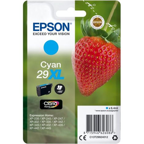 Epson Strawberry Singlepack Cyan 29XL Claria Home Ink (1/5)