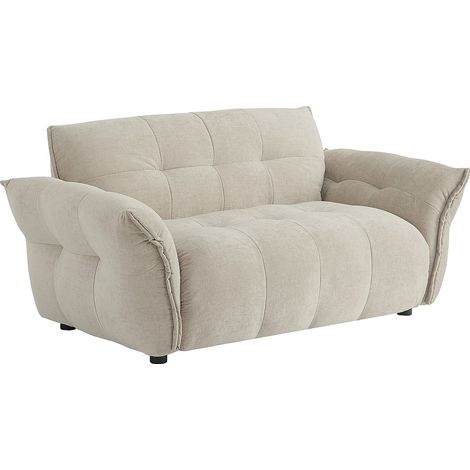 Divano 2 posti in Tessuto chiné Beige - NAPIZO