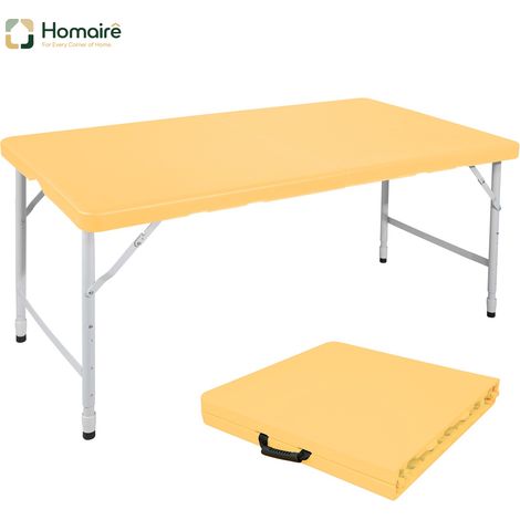 HOMAIRE Table pliante portable 125cm hauteurs ajustable multifonction camping pique-nique intérieur extérieur