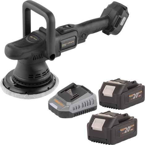 Pulidora a batería Procraft PM22bb 20 voltios 150 mm + 2 baterías de 4,0 Ah + cargador