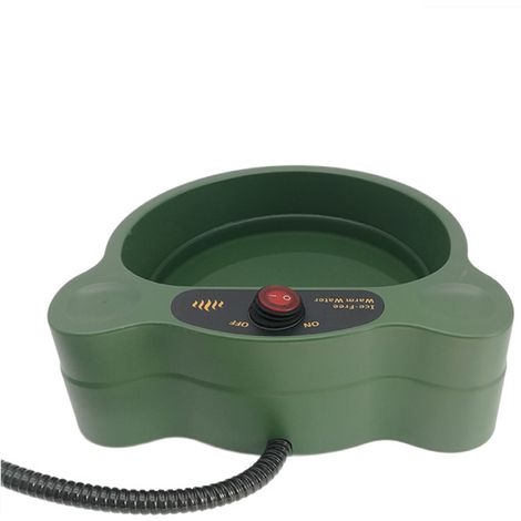 Bol d'eau électrique pour chien vert chauffé pour animal de compagnie (1/5)