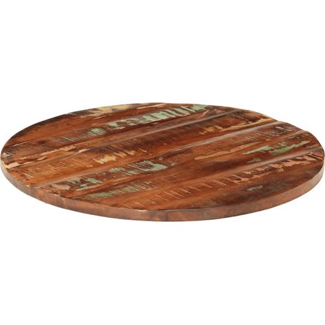 Dessus de table  Dessus de bureau  Plateau de table Ø 80x2,5 cm rond bois massif de récupération