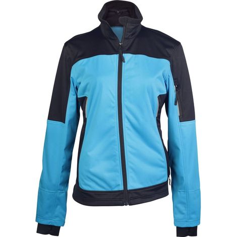 Giacca da lavoro da donna in softshell bicolore Kariban Blu Nero 4XL