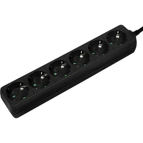 LOGILINK LPS238B MULTIPRISE 1,5 M 6 SORTIE(S) CA INTÉRIEUR NOIR (1/5)