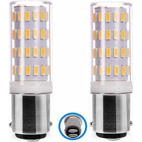 Ampoule Ba15d LED 5W 12V-24V, Baïonnette Double Contact Ampoule, 50W Équivalent Blanc Chaud 3000K, pour Eclairage des équipements basse tension, Lot de 2 (1/4)