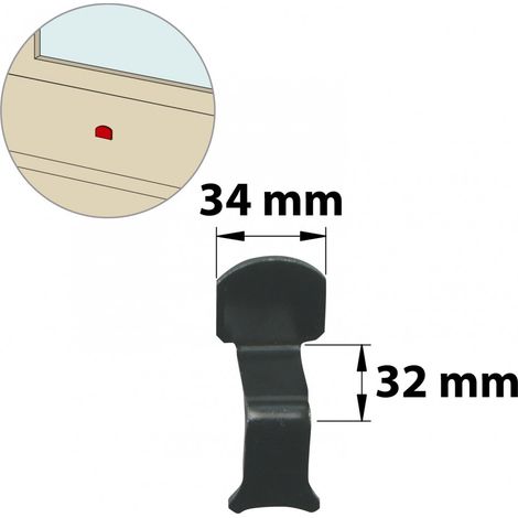Battuta di chiusura in acciaio preverniciato, H.70 x L.30 x P.40 mm AFBAT