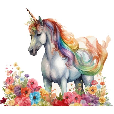 Papier peint panoramique Enfants - Licorne - 130 cm x 84 cm (1/2)