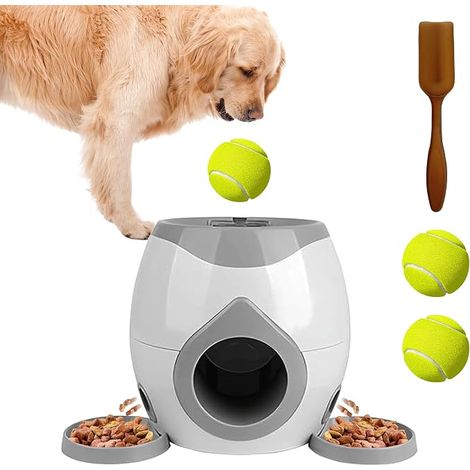 Hundespielzeug mit Intelligenzfunktion, 2-in-1-Therapiespielzeug und Futterautomat, für alle Rassen (Grau), fördert gesunde Ernährung, ist unterhaltsam und langlebig. (1/5)