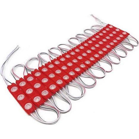 Modulo Led 12v 20 Strisce Per Insegne Tabelle Striscia Luce Colore Rosso (1/2)