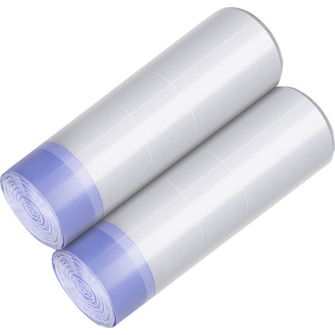 Sacs poubelle à cordon HDPE parfumés résistants jetables petits 13 Gal pour cuisine salle de bain chambre bureau 60 pièces (1/4)
