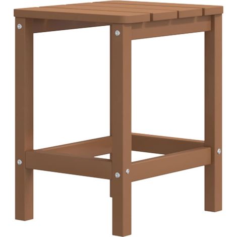 Maison Exclusive - Adirondack-Gartentisch Braun 38x38x46 cm HDPE (1/5)