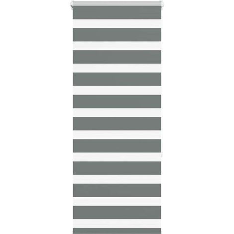 Doppelrollo Dunkelgrau 65x150 cm Stoffbreite 60,9 cm Polyester