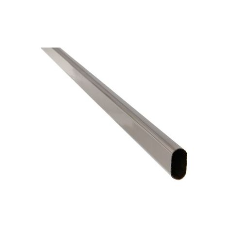 Duval Bilcocq – Tube de penderie ovale 30 x 15 mm en acier chromé 3000 mm – Pour penderies et rangements – Résistant à la corrosion