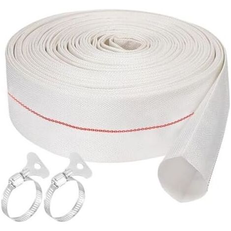 Tuyau Refoulement Plat 32mm 1 1/4 10 M d'Incendie pour Pompes Submersibles ou à Eau Sale (32mm, 10) - (1/5)