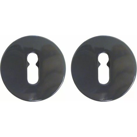 Jeu de rosaces R92/S80 (ø 52 mm - épaisseur 9 mm) - NORMBAU - NY.S 80 TDC - clé L - Gris foncé 18