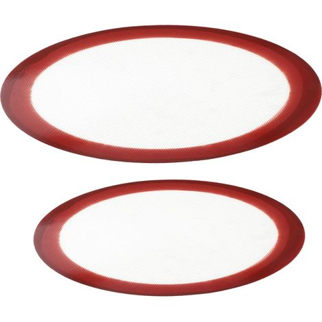 Tapis de Cuisson Pain en Silicone Rond Réutilisable 2pcs, Tapis de Cuisson en Silicone pour Four Antidérapant pour Pizza et Pâtisserie'-'- (1/5)