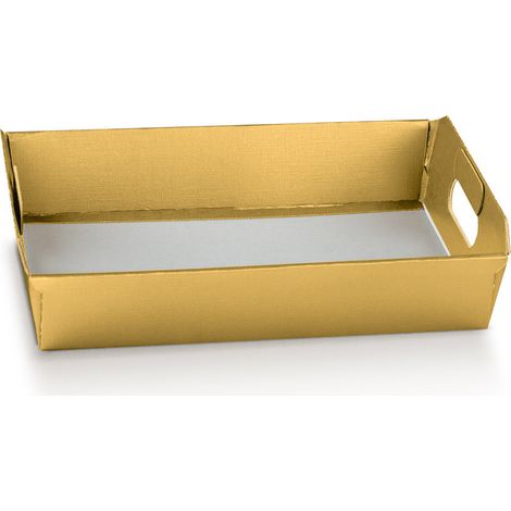 Scotton Cesto Natale Incollato 450 x 350 x 120 Mm Fibra Oro 1 Pz