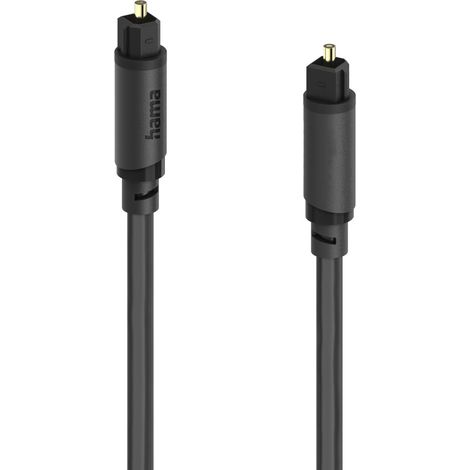CÂBLE AUDIO À FIBRES OPTIQUES, FICHE MÂLE ODT (TOSLINK), 3,0 M HAMA