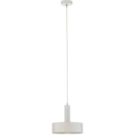 [GEBRAUCHT] B-Ware Hängeleuchte Vitrum Pendelleuchte Lampe Rund Weiß Zylinder Stahl  ø 27 Cm