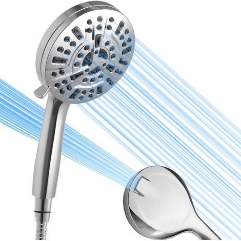 Shower Head, 8 Spray Settings + Built-in 2 Powerful Washing Spray Modes , 5.04" Detachable High Pressure Shower Head 1.5M Shower Head With Hose (1/5)