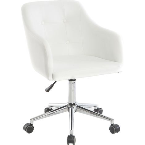 Poltrona da ufficio design PU bianco BALTIK (1/3)