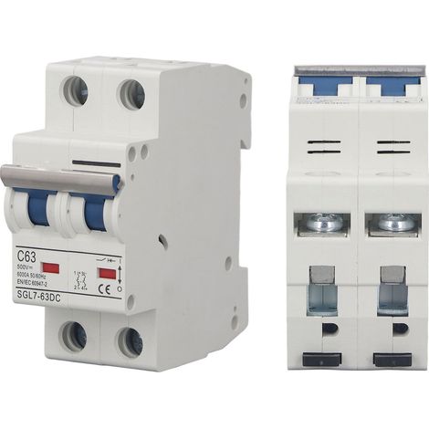 DIN-Schienen-Miniatur-Leistungsschalter, intelligenter 2-poliger Leistungsschalter vom Typ L7 für Photovoltaikanlagen, 500 V DC, 63 A (1/5)