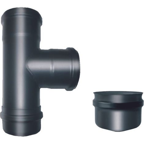 t"-Fitting 90° ffm - Stahl 0,8 mit Blindstopfen - l 220 mm t"-Fitting 90° dn80 mit Blindstopfen ffm