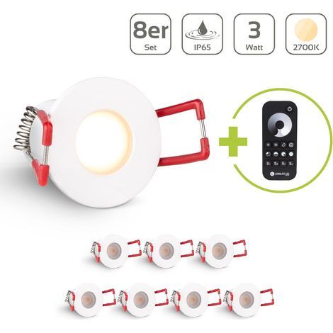 Einbaustrahler Mini Livorno 3W 2700K IP65 - Farbe: weiß - Anzahl: 8x (1/5)