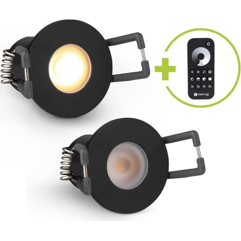 Einbaustrahler Mini Livorno 3W 2700K IP65 - Farbe: schwarz matt - Anzahl: 2x (1/5)