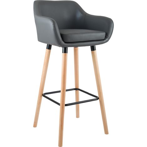Barhocker Grant Kunstleder grau (1/5)