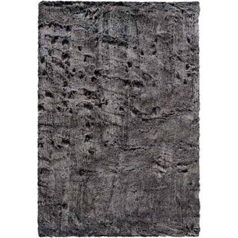 Tapis Imitation Fourrure à Poils Longs "Tender" Anthracite 80 x 150 cm (1/5)