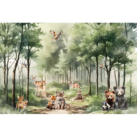 Kinderfototapete Wald und seine Bewohner M141 300x200 (1/5)
