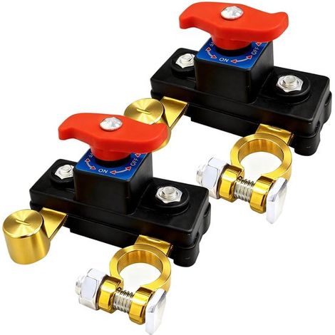 2 interruptores de desconexión de batería para coche,transmisión estable,alta conductividad,interruptor de desconexión de cobre puro (1/5)