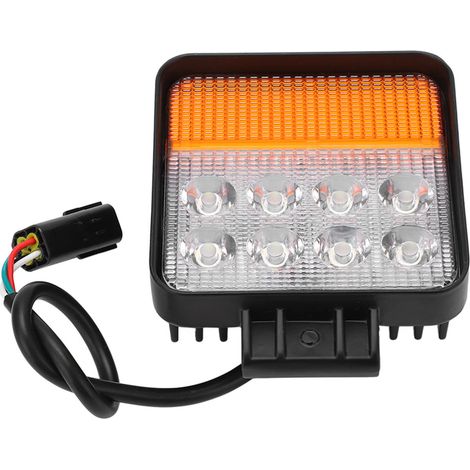 Extrem helle, quadratische LED-Anhängerleuchte aus rostbeständiger Aluminiumlegierung für optimale Sicherheit. 10–80 V Gleichstrom. (1/5)