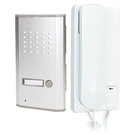 KIT D'INTERPHONIE UNIFAMILIALE 2 FILS COMBINé INTéRIEUR OUVRE PORTAIL EXTéRIEUR