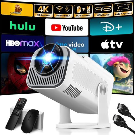 [Apps intégrées] Vidéoprojecteur 2026 Upgraded avec WiFi 6 et Bluetooth 5.2 (1/5)