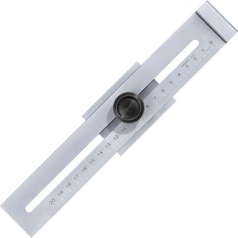 Acier au Carbone Outils de Mesure, 0-200mm Plage de Mesure Jauge de Marquage, Règle de Ligne Coulissante, Trusquin de Traçage Métal pour Menuisier, Ingénieurs, Bricolage (1/5)