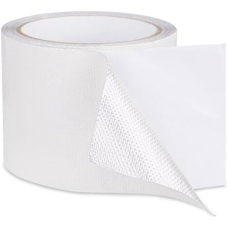 Ruban de réparation pour auvent, ruban de réparation de tente imperméable et résistant, adapté aux bâches, parasols et auvents, ruban de réparation blanc (8 cm x 2 m) (1/5)