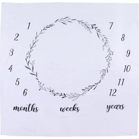 Couverture Douce à Motif Osier pour Nouveau-né - Accessoire Photo et Tenture de Fond pour Étape Mensuelle Bébé (1/5)
