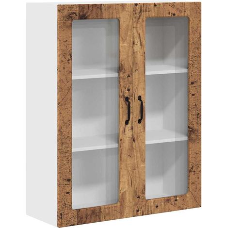 Meuble mural de cuisine,Armoire de cuisine avec porte Bois Ancien 80 x 31 x 100 cm CFW66558 (1/5)