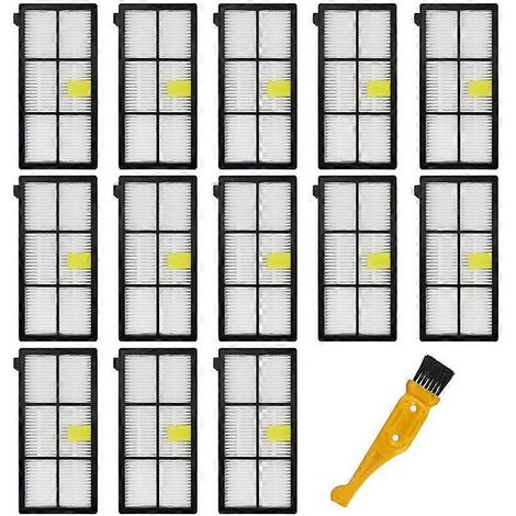 Lot de 14 filtres HEPA de rechange pour aspirateur robot iRobot Roomba 870/800/880/960/980 (séries 800 et 900) - Accessoires (1/2)