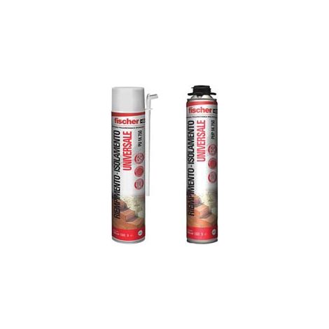 SCHIUMA POLIURETANICA UNIVERSALE- - PU 1K - ml.750 applicazione manuale - 12 pezzi FISCHER