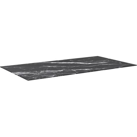 Maison Exclusive - Dessus de table noir 120x65 cm 8 mm verre trempé design marbre (1/5)