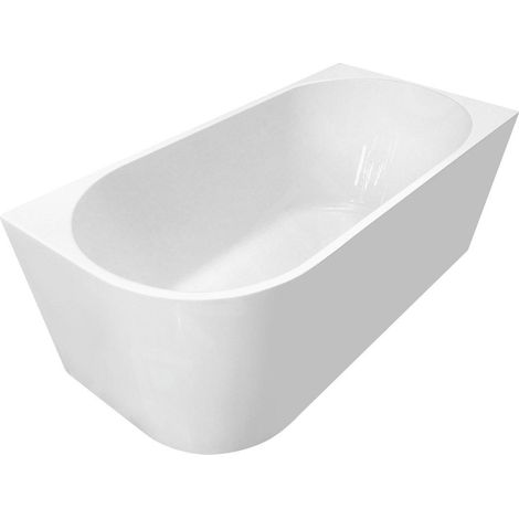 Aqualine - Baignoire d'angle Tibera, 170x80 cm, droit, blanc E1015 (1/5)