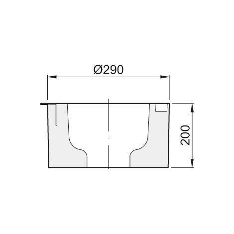 ACO Fit-In Einbauset DN100/ D300/V2Afür Bodenabläufe 90Grad/DN100, 9390.10.40