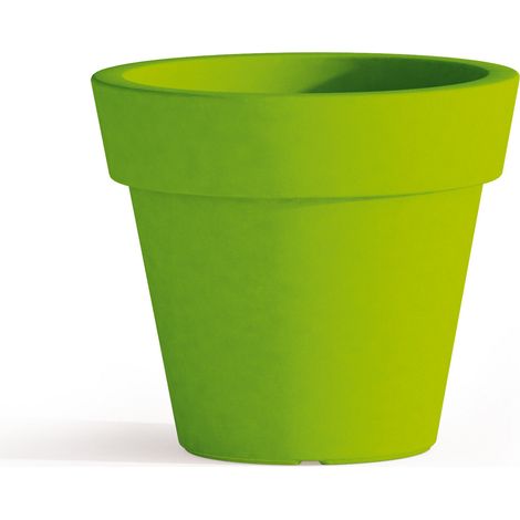 Idralite – Pot de fleurs rond en polyéthylène 45 cm – Finition sablée – Ø 50 cm – Résistant aux chocs et intempéries – Écologique et recyclable (1/5)