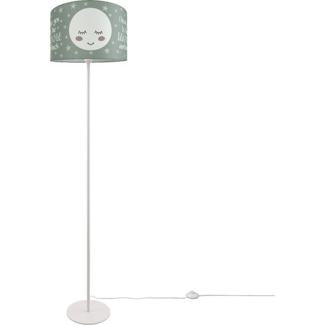 Paco Home – Lampadaire trépied pour enfants motif lune E27 – Hauteur 129,5 cm – Acier robuste – Abat-jour en polyester – Ambiance apaisante (1/5)