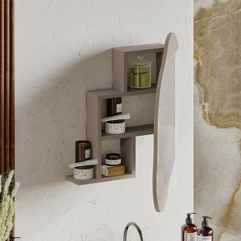 Miroir Astérisque, Structure en verre, 60x75h cm Beige (1/5)